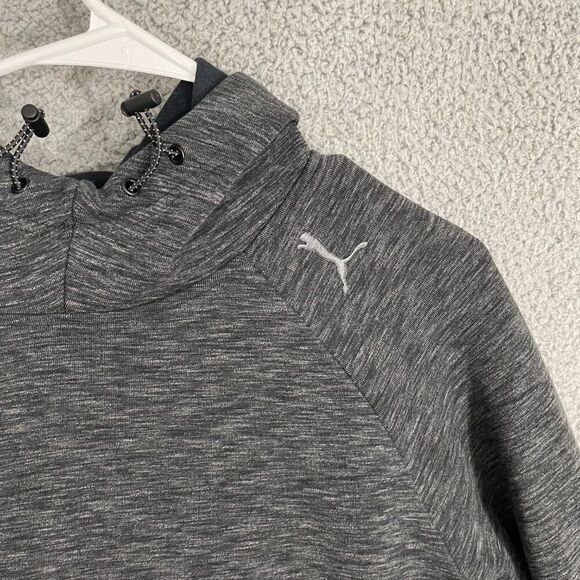 Puma Hoodie Women M Charcoal Grey Solid Dry Cell Pullover - Picture 3 of 7